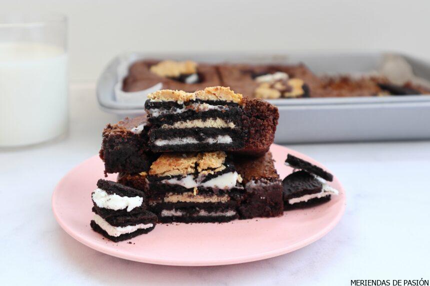 Peanut butter and oreo brownie