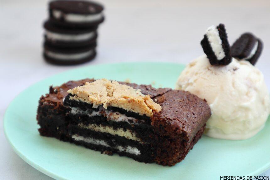 Peanut butter and oreo brownie