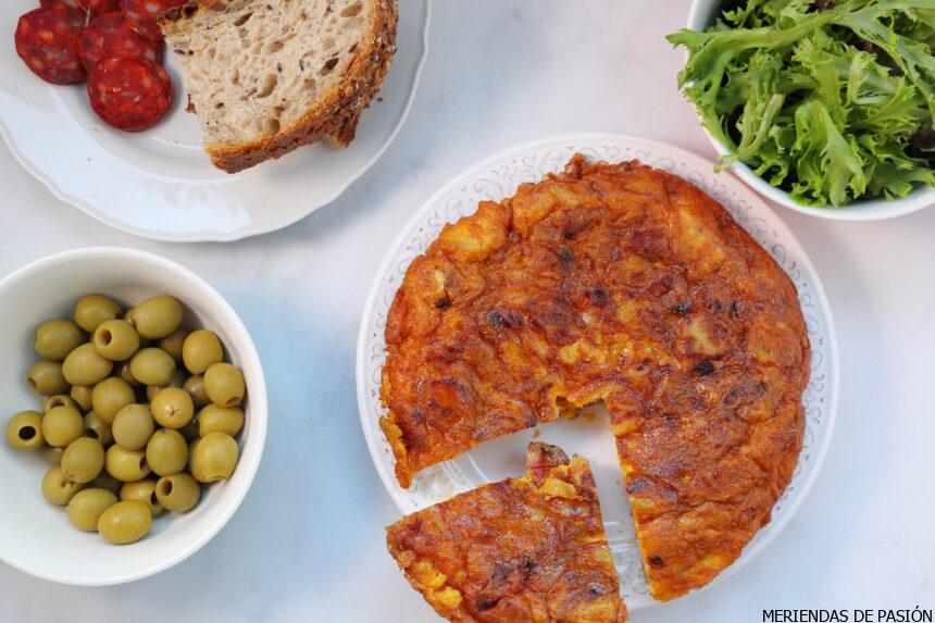 Spanish tortilla with chorizo