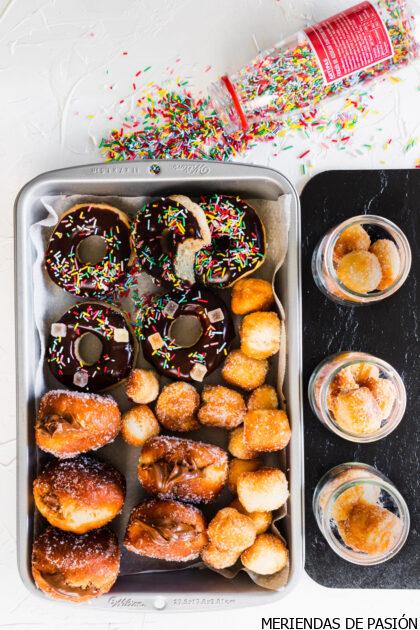 Mini donuts, ideales para la merienda