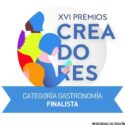 Una insignia con las palabras 'creadores' y las palabras 'categora gastromónima finalista'.